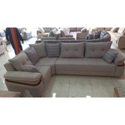 Угловой диван YM-12, кремовый, 300x200 см Угловой диван YM-12, кремовый, 300x200 см