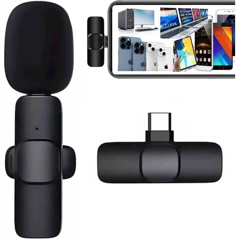 Беспроводной микрофон K8 Collar Type-C Black