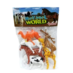 Набор фигурок Happy animal world, от 3 лет, животные в ассортименте, 6 шт Набор фигурок Happy animal world, от 3 лет, животные в ассортименте, 6 шт