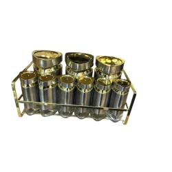 Ədviyyat üçün qab dəsti MagiDeal SE169, gümüşü/qızılı, 9 əd