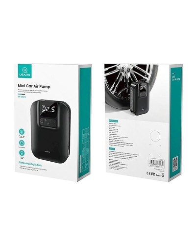 Насос USAMS US-ZB215 Mini Car Air Pump 5000 mAh Black