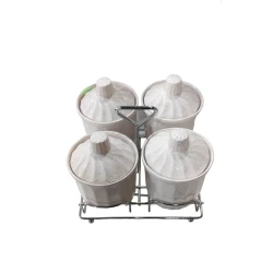 Емкости для хранения специй, керамика, 500 мл, 19×15 см, 4 шт