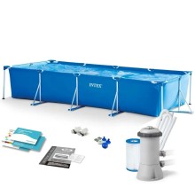 Hovuz Intex 28274 INT0031, karkas, həcm 7127 l, göy, 450x220x84 sm, filtr nasosu - INT0031