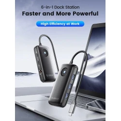 USB hub Orico PDD11-6PR-BK-EP 6-in-1 GLan, 3xUSB 3.0, PD 100W, HDMI 4K/30Hz