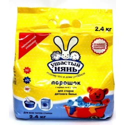 Стиральный порошок Ушастый нянь для детского белья, универсальный, без отдушки, 2400 г Стиральный порошок Ушастый нянь для детского белья, универсальный, без отдушки, 2400 г