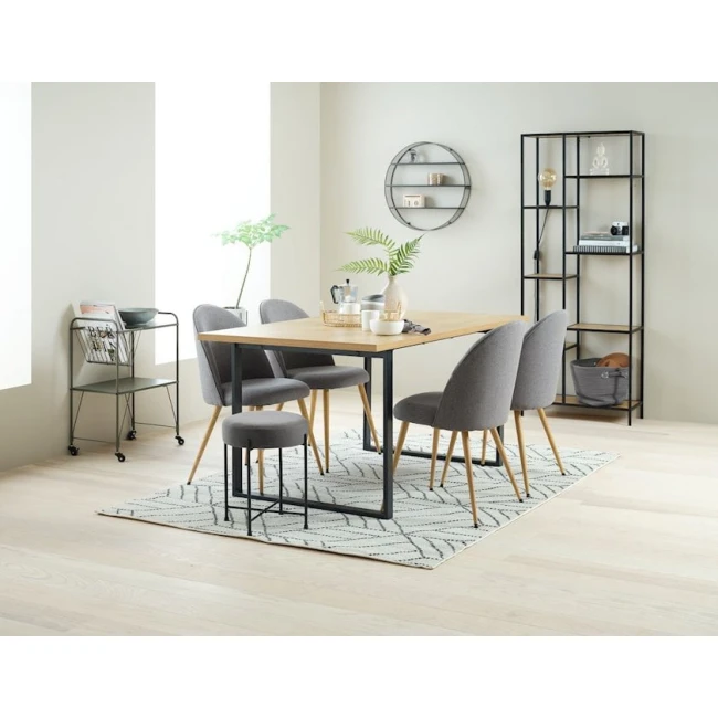 Стул JYSK Kokkedal, 50х54х84 см, серый/коричневый, 2 шт Стул JYSK Kokkedal, 50х54х84 см, серый/коричневый, 2 шт