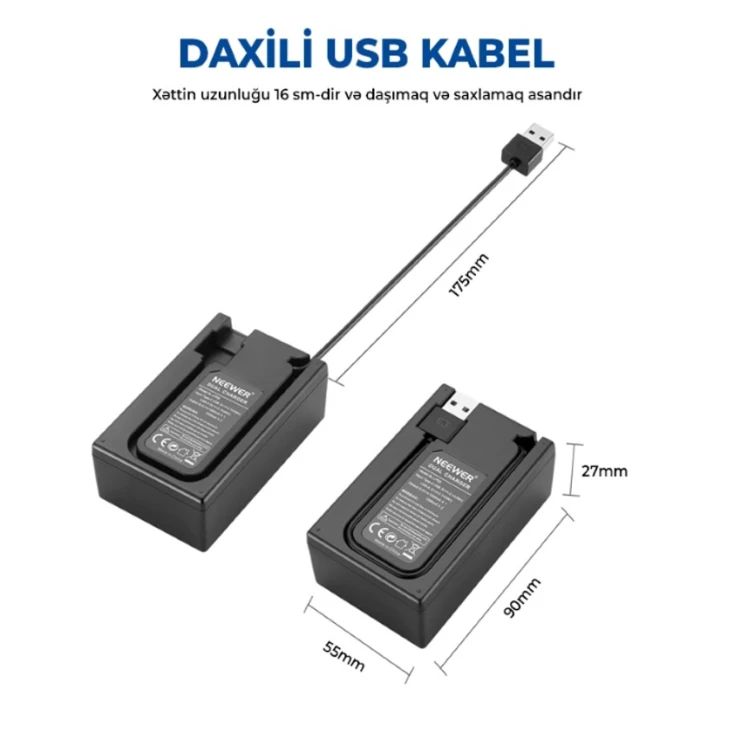 Зарядное устройство для фотокамер и видеокамер Neewer LP-E6NH 2250mAh Зарядное устройство для фотокамер и видеокамер Neewer LP-E6NH 2250mAh