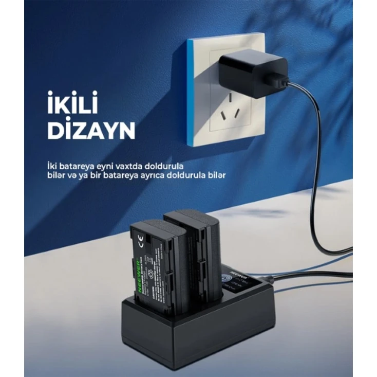 Зарядное устройство для фотокамер и видеокамер Neewer LP-E6NH 2250mAh Зарядное устройство для фотокамер и видеокамер Neewer LP-E6NH 2250mAh