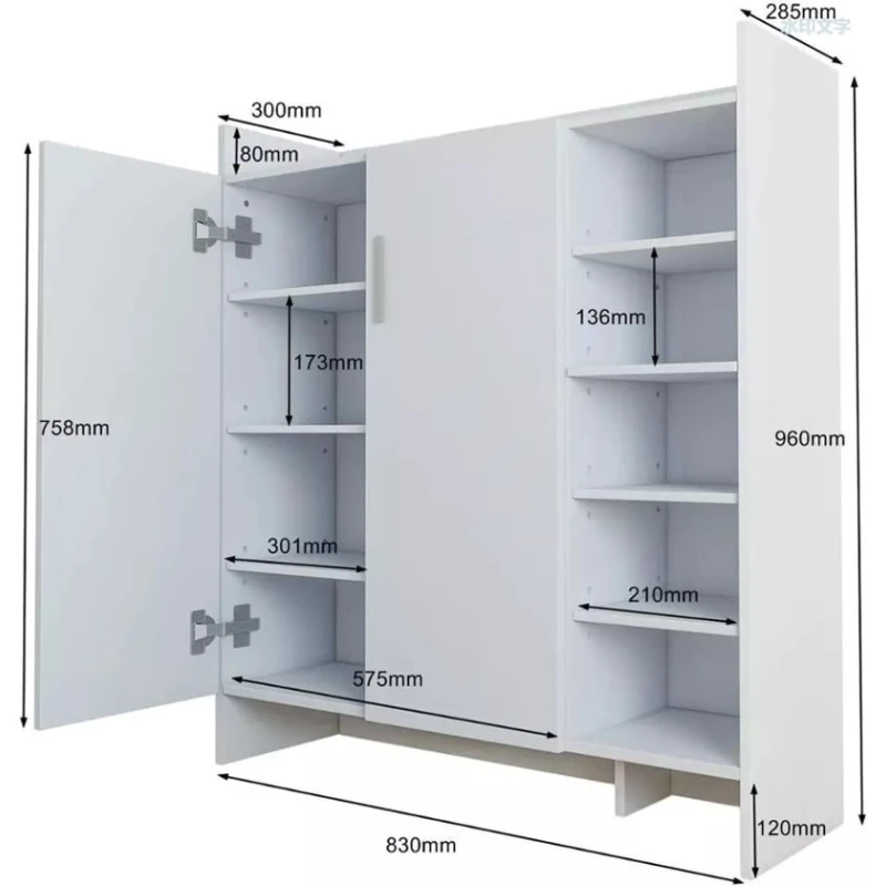 Тумба для обуви Art Mebel 13, ламинат, белая, 90х100х30 см Тумба для обуви Art Mebel 13, ламинат, белая, 90х100х30 см