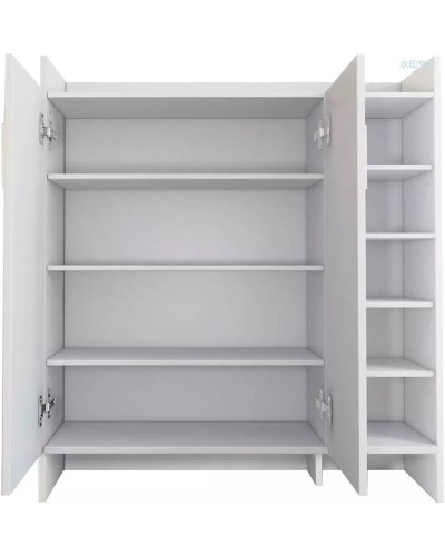 Ayaqqabı üçün tumba Art Mebel 13, laminat, ağ, 90x100x30 sm