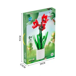 Конструктор Zuanma Цветы в горшке: Амариллис