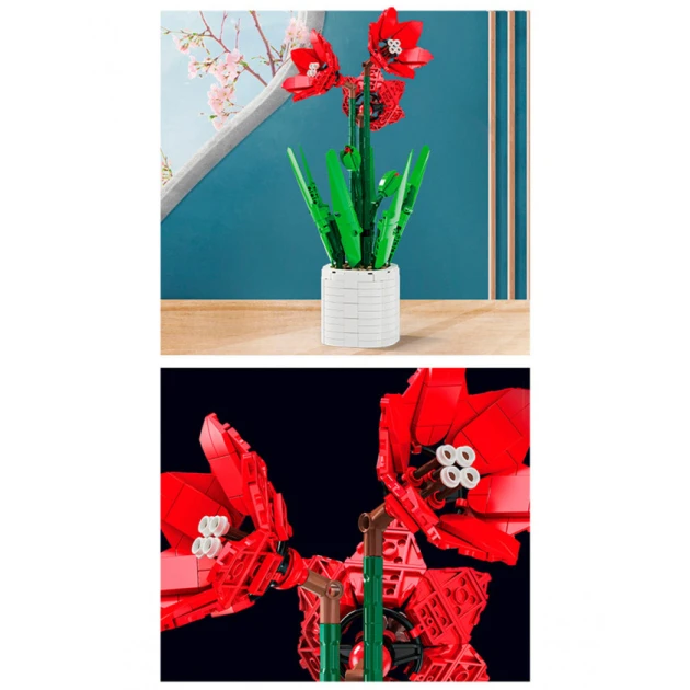 Конструктор Zuanma Цветы в горшке: Амариллис