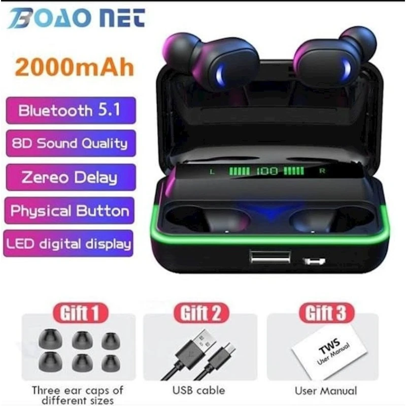 Simsiz qulaqlıq E10 TWS Black