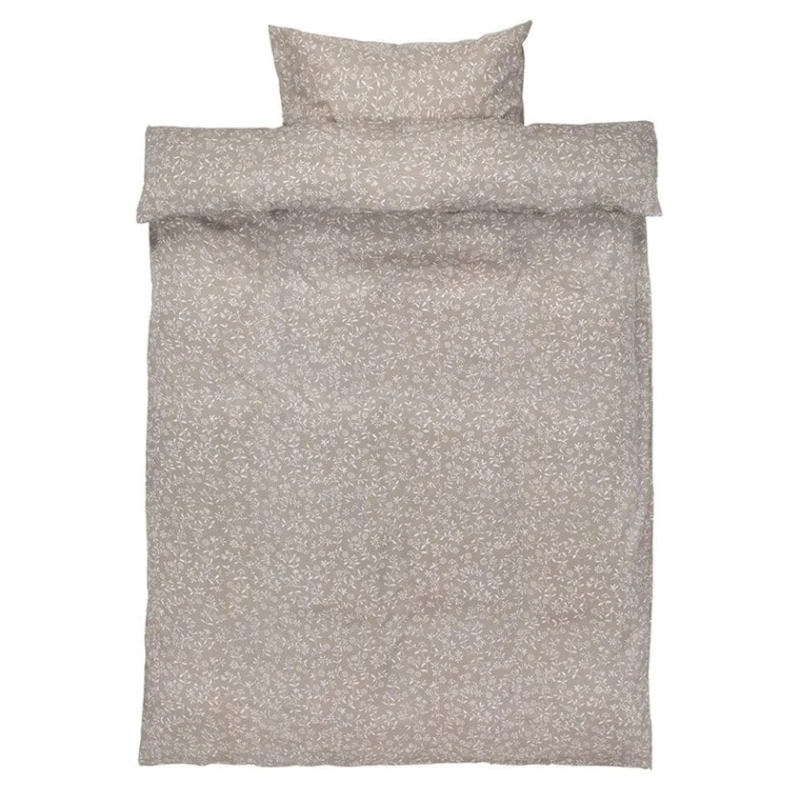 Комплект постельного белья JYSK Bella Micro, пододеяльник 140x200 см, наволочка 50x70/75 см, полутораспальный, микрофибра, серый