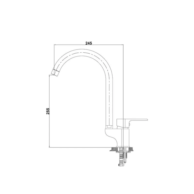 Смеситель для мойки GPD Atros MTE65 Chromic