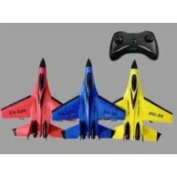 Uşaq təyyarəsi idarəetmə pultu ilə Su-35CF, penoplastdan, sarı