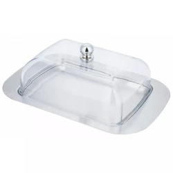 Масленка Kinghoff, 19х12х7 см, сталь/акрил Масленка Kinghoff, 19х12х7 см, сталь/акрил