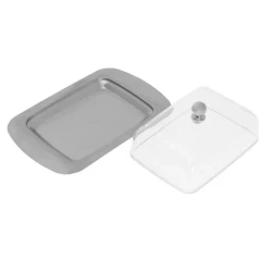 Масленка Kinghoff, 19х12х7 см, сталь/акрил Масленка Kinghoff, 19х12х7 см, сталь/акрил