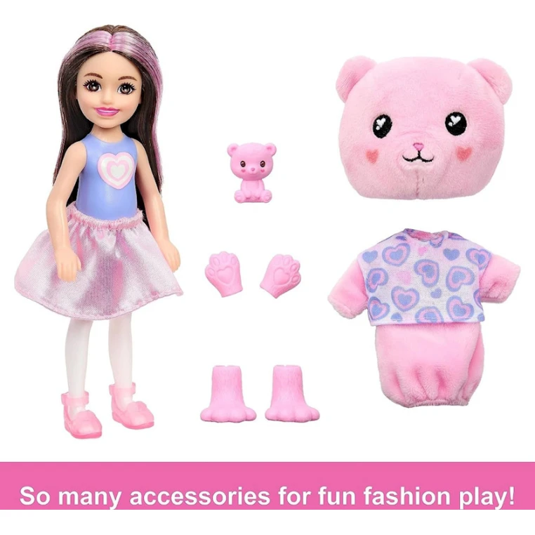 Кукла-сюрприз Mattel Barbie Cutie Reveal Chelsea Teddy Bear HKR19, 3 года