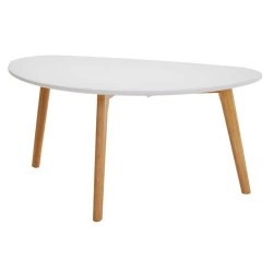 Журнальный стол JYSK Lejre, 48x85x40 см, МДФ/массив дуба, белый/коричневый Журнальный стол JYSK Lejre, 48x85x40 см, МДФ/массив дуба, белый/коричневый