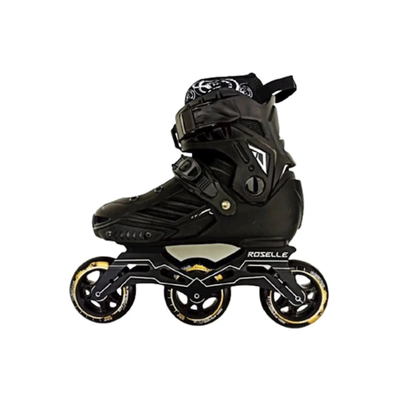 Роликовые коньки Roselle, размер 40-44 (M), 90 мм, черные Роликовые коньки Roselle, размер 40-44 (M), 90 мм, черные