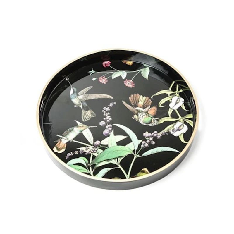 Поднос Hom-me, 35 см, дерево, зеленый/черный Поднос Hom-me, 35 см, дерево, зеленый/черный