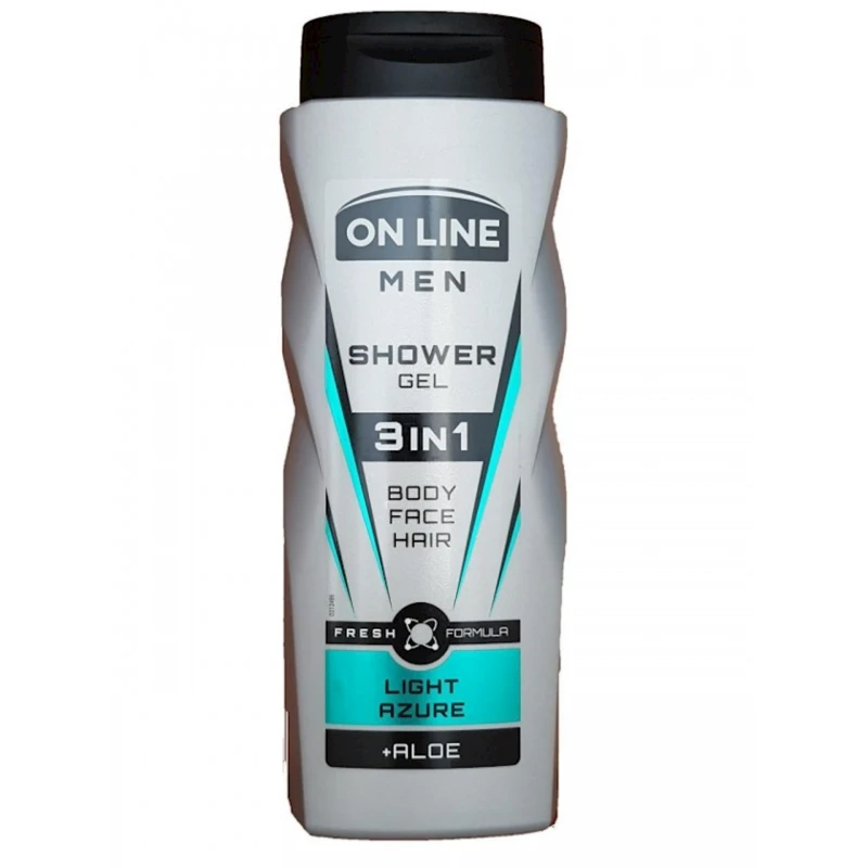 Kişilər üçün duş geli On Line Men 3in1 Light Azure 400 ml Kişilər üçün duş geli On Line Men 3in1 Light Azure 400 ml