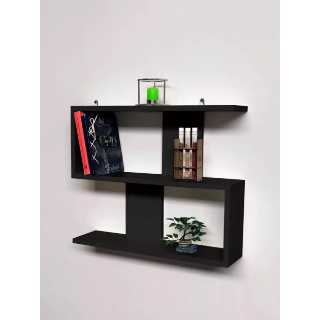 Divar rəfi Art Mebel 115, laminat, 59х49х20 sm, antrasit