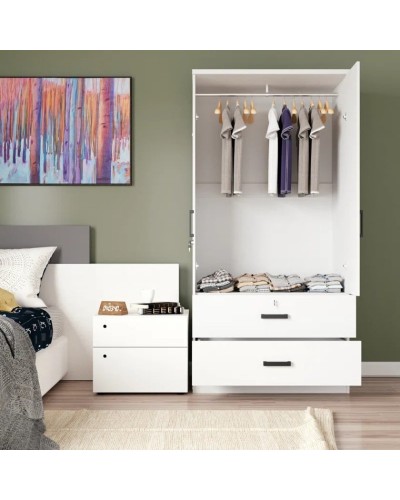 Şkaf Art Mebel Art-100-11, ağ, LDSP, 50x100x210 sm
