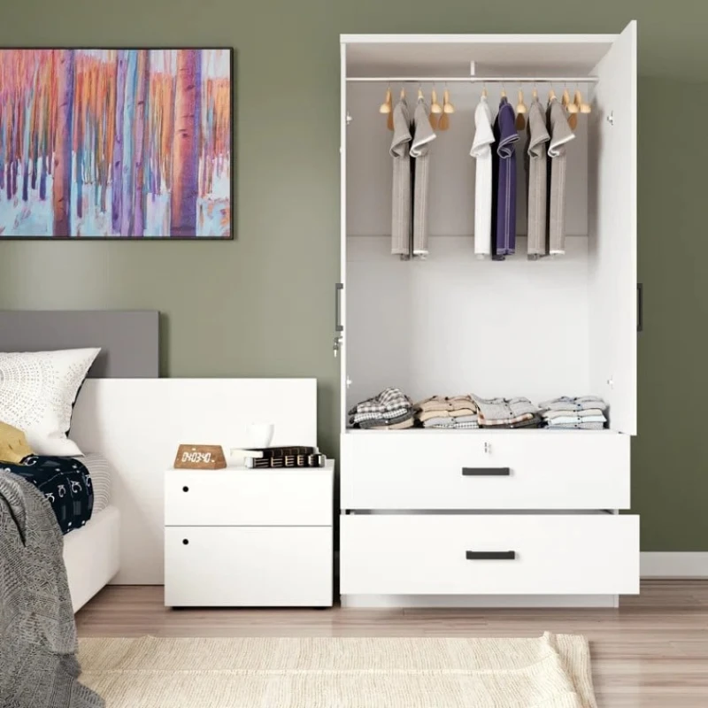 Шкаф Art Mebel Art-100-11, белый, ЛДСП, 50х100х210 см