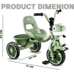 Детский трехколесный велосипед с подсветкой и музыкой Dino 0002, 3-6 лет