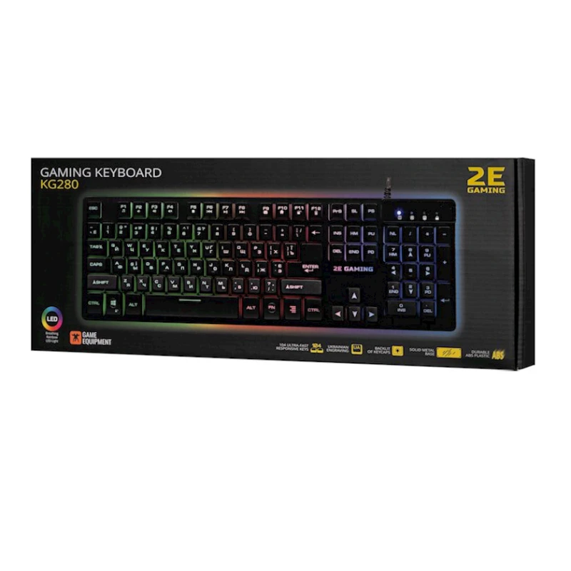 Клавиатура 2E Gaming KG280 LED USB Black Клавиатура 2E Gaming KG280 LED USB Black