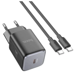 Зарядное устройство Hoco N43 1USB-C PD/QC 30W GAN Type-C to Type-C, Black