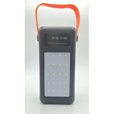 Xarici akkumulyator 50000 mAh, LED işıqlı, tutacaqlı, Qara