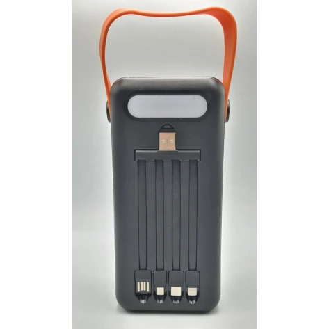 Xarici akkumulyator 50000 mAh, LED işıqlı, tutacaqlı, Qara