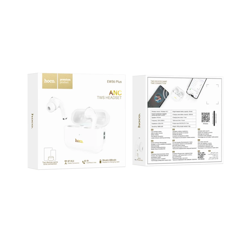 Беспроводные наушники Hoco EW56 Plus White
