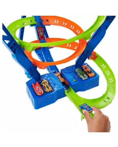 Avtotrek Hot Wheels Action Spiral Speed Crash Trackset HGV67 Yarış tornado, 5+ yaş