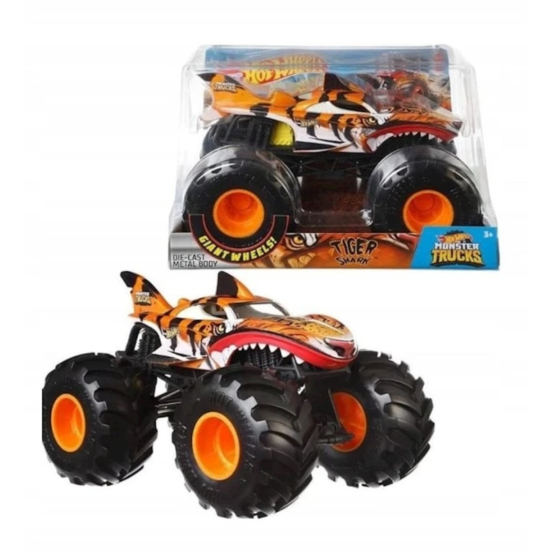 Радиоуправляемая машина Hot Wheels HNV03 1:24 Monster Trucks Tiger Shark, 3+ лет Радиоуправляемая машина Hot Wheels HNV03 1:24 Monster Trucks Tiger Shark, 3+ лет