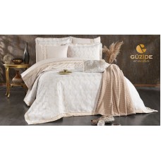 Örtük və yastıq üzü dəsti Güzide Podyum Pike, yorğan üzü 260x260sm (1əd), yastıq üzü 50x70sm (2əd), dekor yastıq 1 əd, ağ