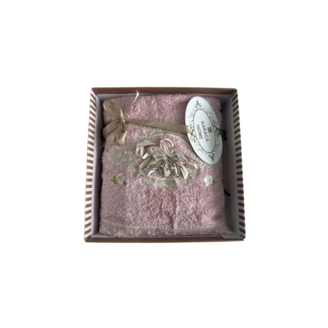 Набор полотенец Karacan Home, хлопок, розовый, 70x140 см, 2 шт Набор полотенец Karacan Home, хлопок, розовый, 70x140 см, 2 шт