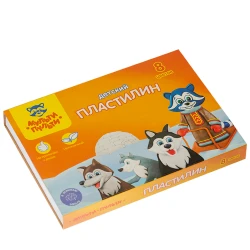 Пластилин Мульти-Пульти со стеком, 120 г, 8 цветов, от 3 лет