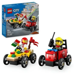 Конструктор LEGO City Pizza vs. Fire Truck 60458, 5+ лет, 70 элементов