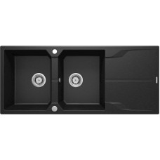 Mətbəx çanağı Deante Andante ZQN_G213, qranit, qara, 116x50x22.4 sm