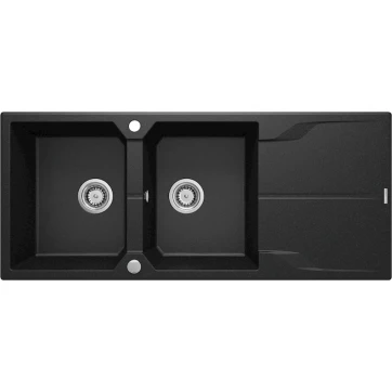 Mətbəx çanağı Deante Andante ZQN_G213, qranit, qara, 116x50x22.4 sm