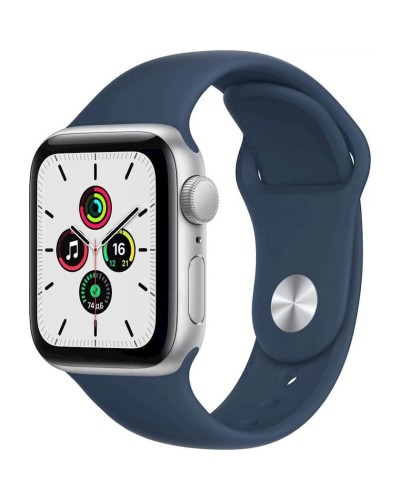 Smart-saat Apple Watch SE GPS 44mm Silver Aluminium Case with Abyss Blue Sport Band (MKQ43RB/A)