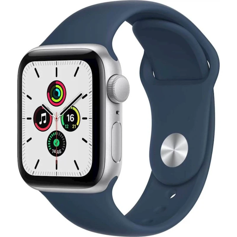 Смарт-часы Apple Watch SE GPS 44mm Silver Aluminium Case with Abyss Blue Sport Band (MKQ43RB/A) Смарт-часы Apple Watch SE GPS 44mm Silver Aluminium Case with Abyss Blue Sport Band (MKQ43RB/A)