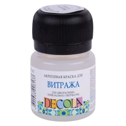 Акриловая краска для витража Decola, бесцветный, 20 мл