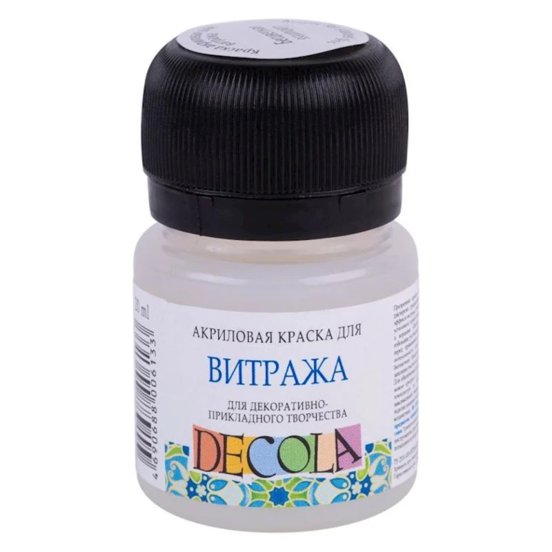 Акриловая краска для витража Decola, бесцветный, 20 мл