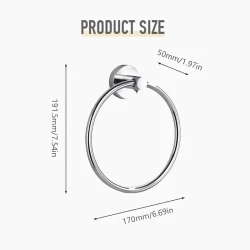 Держатель для полотенец Okcu, сталь, серебро