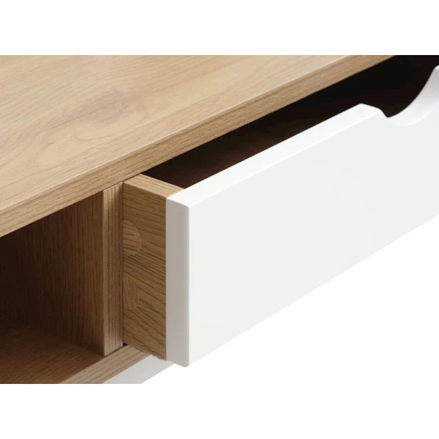 Письменный стол JYSK Trappedal 48x95x76 см, бежевый/белый Письменный стол JYSK Trappedal 48x95x76 см, бежевый/белый